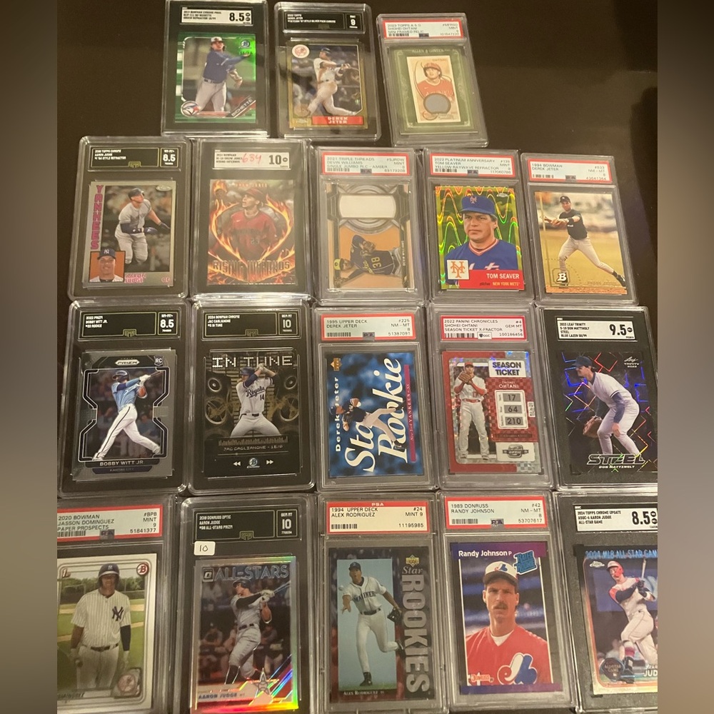 Available mix n match ohtani Jeter judge Yankees mets panini rookie graded cards